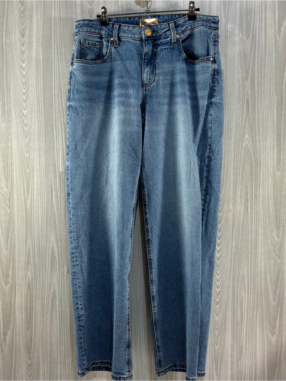 KUT from the Kloth Selena Baggy Low Rise Straight Leg Denim Jean Women’s Sz 8